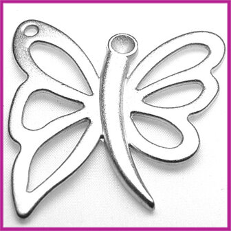 Geborsteld metaal hanger vlinder