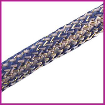 Dreamz koord 10mm Grijs Blauw Goud per 10cm