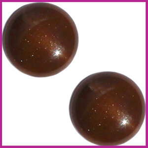 Cabuchon Polaris 12mm centroperla brown