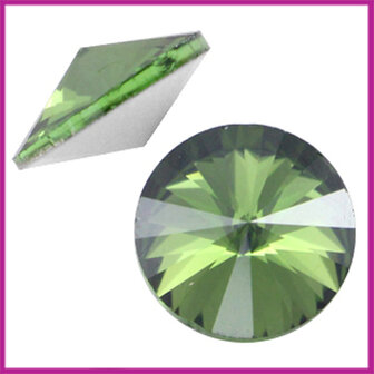 LC Rivoli puntsteen 1122 - 12mm Peridot satin green