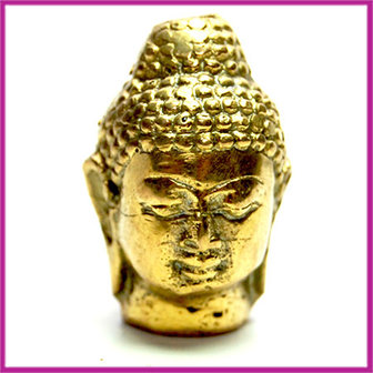 Metaal Bali buddha kraal groot 30x20mm goud