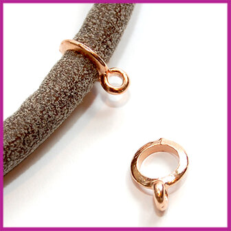 DQ Metaal hanger met oog &oslash;8mm ROSEGOLD