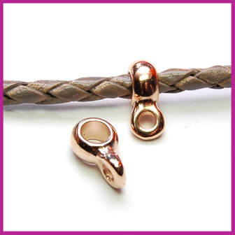 DQ Metaal kraal met oog 18x8mm Rosegold