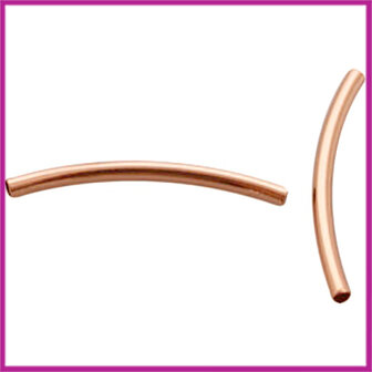 DQ metaal tube 2,5 x 35mm Rosegold plated
