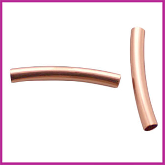 DQ metaal tube 4 x 30mm Rosegold plated