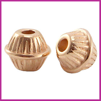 DQ metaal kraal cone ball 5x6mm Rosegold