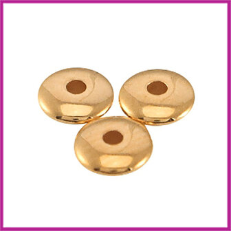 DQ metaal disc kraal 4x1,5mm Rosegold