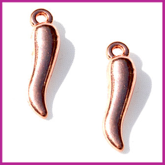 Metaal bedel pegel 23x6mm ROSEGOLD