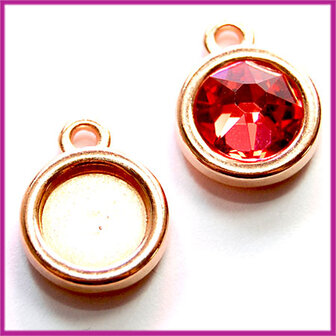 DQ metaal setting 1 oog 13x10mm Rosegold