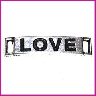 Metal verdeler  &quot;Love&quot; antiek zilver