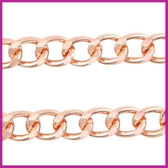 Basic quality metalen schakelketting 16x12mm Rosegold ca. 4,5cm