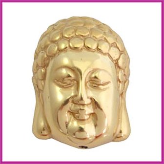 DQ acryl kraal metaallook Buddha groot goud