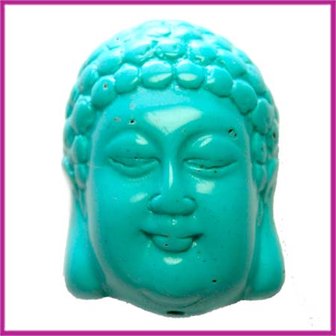 DQ acryl kraal Buddha groot turquoise