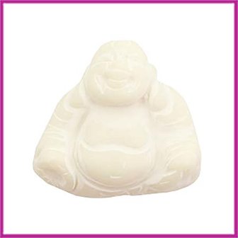 DQ acryl kraal Happy Buddha beige