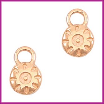 DQ metaal bedel rond 6mm sun Rosegold