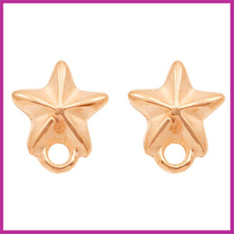 DQ metaal earpin / oorsteker zeester Rosegold