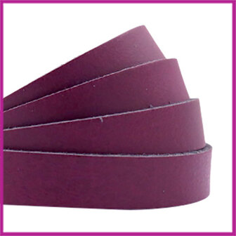 DQ plat leer 10mm aubergine red ca. 21cm