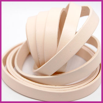 Basic quality plat leer 10mm silk peach ca. 20cm