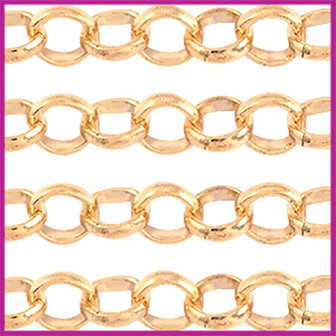 Basic quality metaal jasseron &Oslash;6mm Rosegold per 50cm