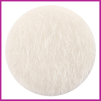 Fluffy faux fur cabochon plaksteen &Oslash;35mm creme beige