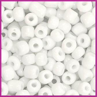 Rocailles 6/0 (4mm) Opaque white