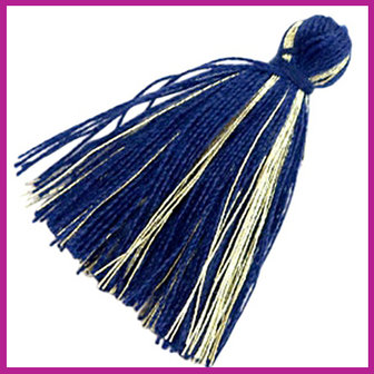 Kwastje basic goldline 3cm Dark blue