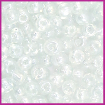 Rocailles 6/0 (4mm) Crystal pearl