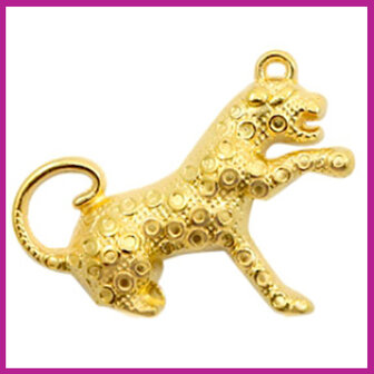 DQ metaal bedel luipaard goud