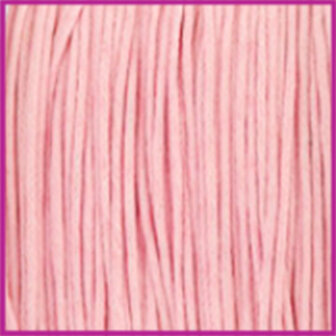 Waxkoord (katoen) &Oslash;1mm powder pink per meter