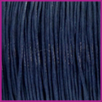 Waxkoord (katoen) &Oslash;1mm dark blue per meter