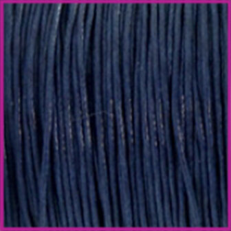 Waxkoord (katoen) &Oslash;1mm dark blue per meter