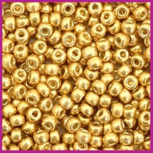 Miyuki rocailles 8/0 Duracoat galvanized gold 4202