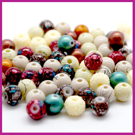 Glasmix stones & pearls