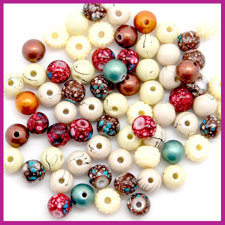 Glasmix stones & pearls