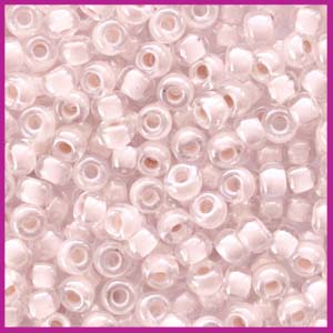 Miyuki rocailles 8/0 blush lined crystal beige 215