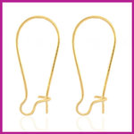 RVS stainless steel sluitbare oorhangers goud