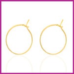 RVS stainless steel sluitbare oorbellen Ø15mm goud