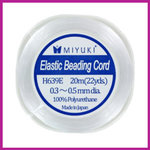 Miyuki elastiek koord - 0.4 mm wit
