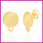 RVS stainless steel oorstekers met oogje goud