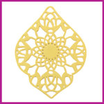 Bohemian metaal ovaal druppel goud