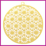 Bohemian metaal groot rond goud