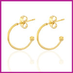 RVS stainless steel creolen Ø15mm goud