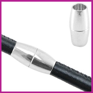 Basic quality metalen magneetslot Ø5mm Antiek Zilver