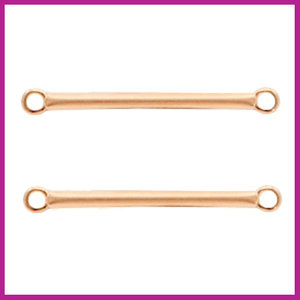 DQ metaal tussenstuk staafje 30mm Rosegold