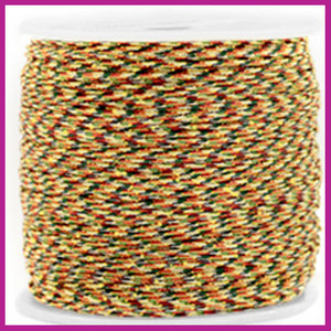 Macramé draad Ø0,8mm Mixed brown gold