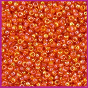 ToHo rocailles 8/0 Hyacinth Orange Transparent Rainbow 