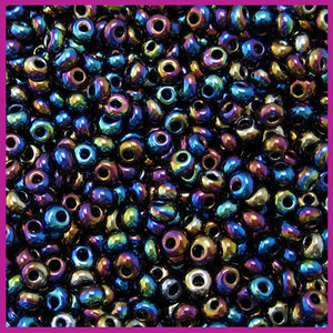 ToHo rocailles 8/0 Metallic Jet Black Iris