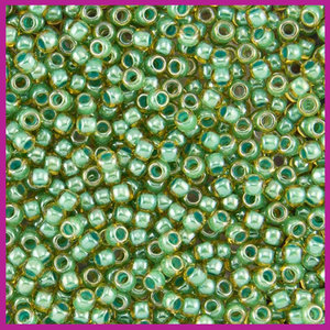 ToHo rocailles 8/0 Teal Lined Topaz