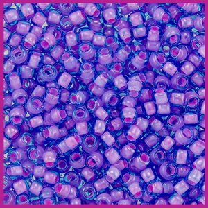 ToHo rocailles 8/0 Pink Lined Aqua