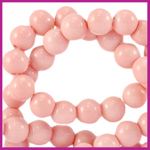 Glaskraal opaque Ø6mm lantana rose